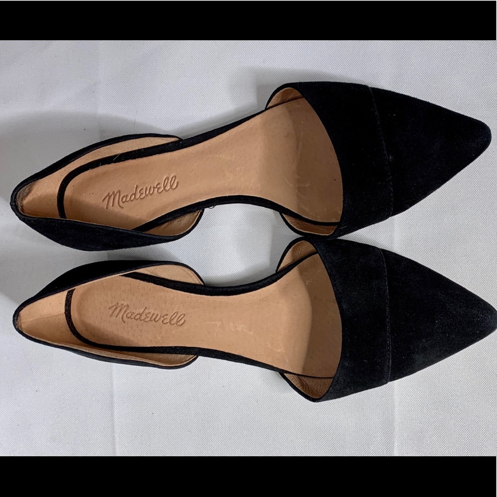Madewell D’Orsay Flats Black Suede 8.5